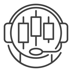 Poster - crypto trading bot vector online automation tools icon or sign in thin line style