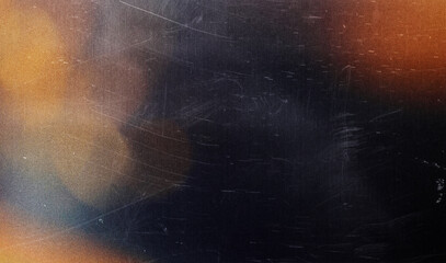 Wall Mural - blank film strip texture background with heavy grain, scratches, dust, and studio lens flare