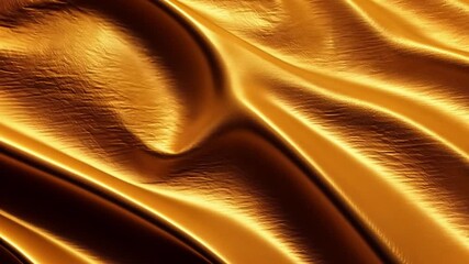 Poster - Rich golden texture flowing in elegant waves illuminated by soft light