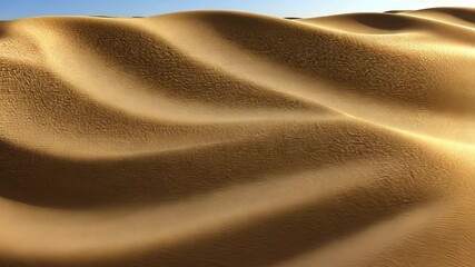 Poster - smooth golden sand texture creating soft waves for background design in 4k resolution