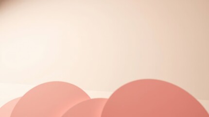 Leinwandbilder - Soft pastel shapes blend harmoniously against a warm neutral backdrop in an artistic display of color and form