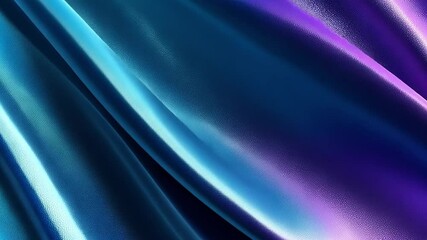 Fototapete - Vibrant textured fabric backdrop with flowing waves in blue and purple tones for creative projects
