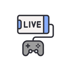 Poster - Mobile game live streaming technology creative design illustration