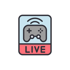 Poster - Live streaming game icon concept, online gaming streaming application design