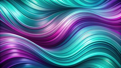 Wall Mural - Turquoise and purple abstract wavy background with swirling patterns, creating a mesmerizing visual effect in a digital wallpaper design , pattern, colorful