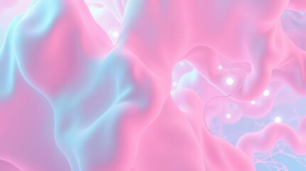 Poster - Exploring the vibrant world of soft pastel shapes and glowing orbs in a dreamlike atmosphere of swirling colors