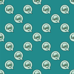 Poster - automated cryptocurrency trading vector colored seamless pattern