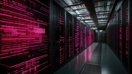 Poster - Networked servers and digital cloud overlay showing modern cloud computing ecosystem