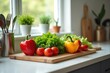 © Reazy Studio - Culinary Countertop with Fresh Vegetables and Natural Light for Cooking Inspiration