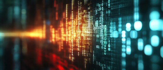 Poster - abstract binary code display