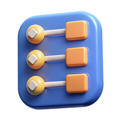 Poster - Modern 3d rendered task list icon depicting checklists for organization and project planning management