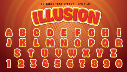 Poster - illusion editable text and alphabet effect with modern background