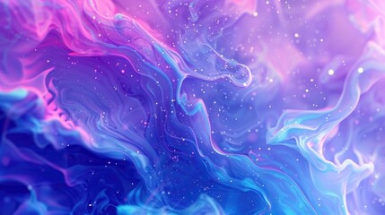 Poster - Abstract fluid design in shade of purple and blue. Background image of liquid or fluid texture with mixing purple and blue gradient color. Artistic background for modern design and digital art. AIG51.