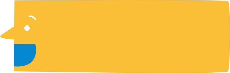 Fototapete - cute doodle minimal hand draw speech bubble balloon yellow color with facial expression, text box th