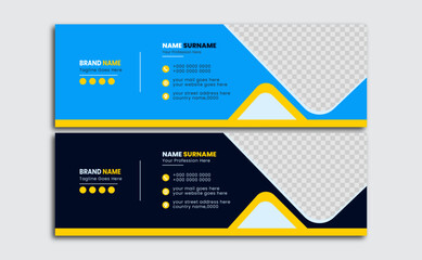 Wall Mural - email signature or email footer and personal social media facebook cover design template