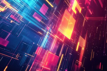 Poster - Abstract digital network (1)