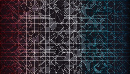 Vector grid metal gradient science web tech connection triangle diamond honeycomb hexagon art