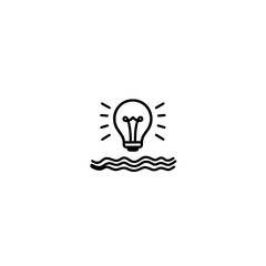 Poster - light bulb icon vector. Light bulb icon symbolizing new idea creative inspiration