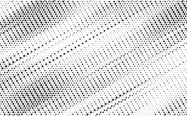 Fototapete - Triangular Halftone Texture Retrowave Vector Geometric Technology Abstract Background. Half Tone Triangles Retro Colored Pattern. Minimal 80s Style Dynamic Tech Structure Wallpaper