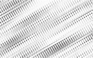Fototapete - Triangular Halftone Texture Retrowave Vector Geometric Technology Abstract Background. Half Tone Triangles Retro Colored Pattern. Minimal 80s Style Dynamic Tech Structure Wallpaper