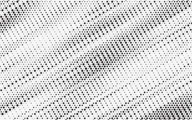 Aufkleber - Grunge halftone gradient texture. Faded grit noise background. Sandy gritty wallpaper. Retro pixelated backdrop. Black and white anime or manga comic overlay. Vector graphic design textured halftone