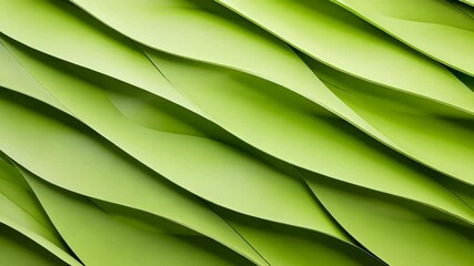 Aufkleber - Lime green crumpled paper waves a an abstract geometric background, creating forms dynamic visual effect with its folds and textures lime video 4k