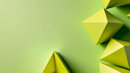 Aufkleber - ideal light green geometric texture shapes creating an abstract background, Minimalist for modern and stylish designs gradient Copy space for text video 4k