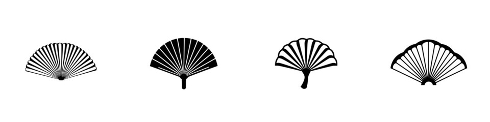 Poster - Decorative vector illustration of various fan designs showcasing elegance and creativity in art