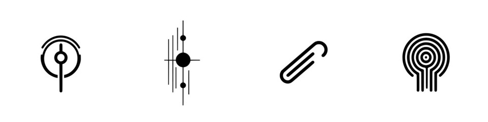 Poster - Vector illustration icons representing various abstract concepts with a modern design suitable for digital projects and branding needs