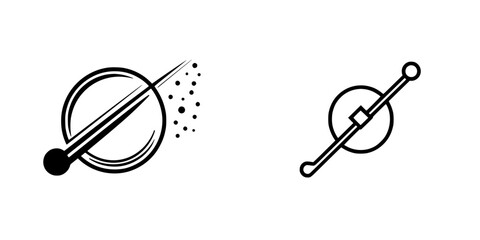 Poster - Vector illustration of abstract icons representing technology and science concepts in modern design