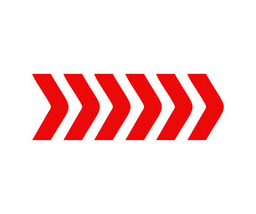 Poster - Red dynamic arrow symbol. Dynamic red arrows vector design and illustration.