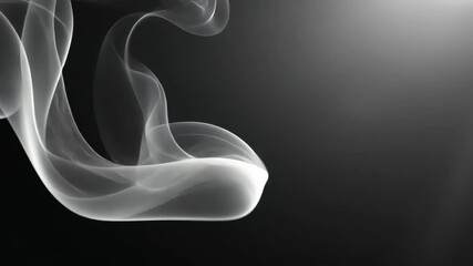 Poster - Abstract Smoke Patterns in Ethereal Grace Against Dark Background with Soft Light