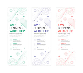 Wall Mural - modern business banner templates with abstract geometric patterns. perfect for workshops, events, co