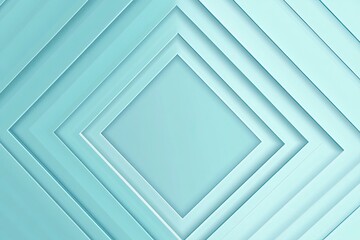 Poster - Light teal layered geometric pattern