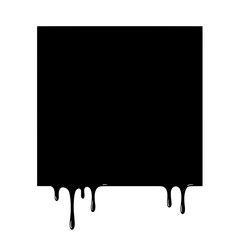 Poster - Black Square Drip: A simple yet bold black square with dripping paint, creating a stark contrast and visual impact.