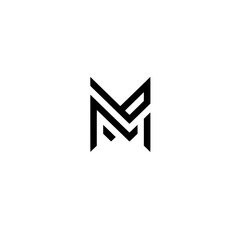 Poster - Minimalist Monogram Logo Design: A sleek, modern monogram logo with clean lines and geometric precision, this design is ideal for branding. 