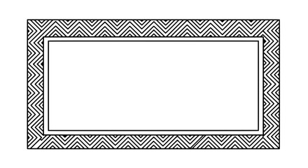 Fototapete - Geometric Frame: A minimalist geometric frame with a repeating chevron pattern. The frame offers a clean, modern aesthetic, creating an ideal backdrop for various creative projects.