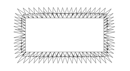 Poster - Architectural Structure : Abstract architectural detail. An artistic, modern, architectural frame. A series of interconnected lines creates a complex, geometric pattern in this abstract display.