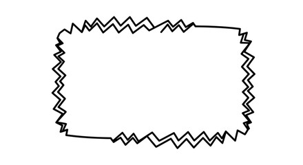 Fototapete - Abstract Zigzag Frame: A simple yet striking frame design featuring a series of repeating zigzags, this visual element lends itself well to conveying concepts.