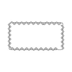 Fototapete - Zigzag Rectangle Design: A simple yet striking zigzag pattern forms a rectangle shape. Ideal for modern designs, this minimalist illustration offers a clean aesthetic.