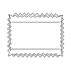 Fototapete - Zigzag Border Frame: A simple yet eye-catching frame featuring a zigzag border, perfect for adding a touch of playful energy to your designs. Ideal for certificates, invitations.