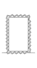 Fototapete - Outline Frame: A minimalist image of a jagged edged frame. Perfect for design element.
