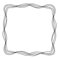 Fototapete - Elegant Frame: A minimalist, curving frame design with delicate lines, perfect for adding a touch of sophistication and visual interest to any project.