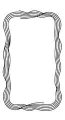 Fototapete - Elegant Frame: A minimalist and sophisticated frame in black and white, perfect for various design needs.