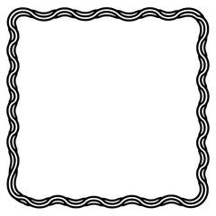 Fototapete - Elegant Decorative Frame: A refined, aesthetic, border image, capturing a simple yet stylish frame with intricate ornamental design and a touch of timeless elegance, creating a stylish visual.