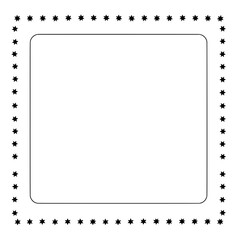 Fototapete - Starry Frame: An elegant design element, the image presents a minimalist star-studded frame with rounded corners, perfect for adding a touch of sophistication.