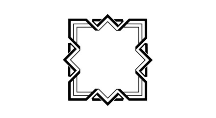 Fototapete - Geometric frame elegance: A visually stunning geometric frame that's both modern and timeless, the design exudes sophistication, perfect for adding a touch of refinement to any project.
