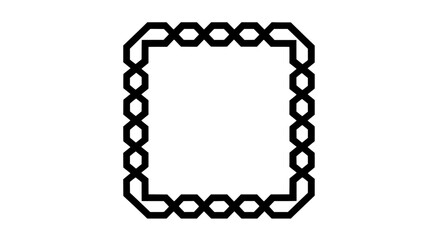 Fototapete - Geometric Frame: A symmetrical and intricate geometric frame, rendered in a minimalist style, designed for a clean and modern aesthetic. 