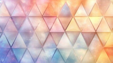 Abstract geometric pattern of triangles in pastel colors (11)