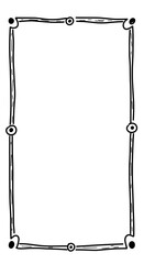 Poster - Intricate Frame: A hand-drawn frame, showcasing detailed line art. A captivating aesthetic perfect for artistic projects.